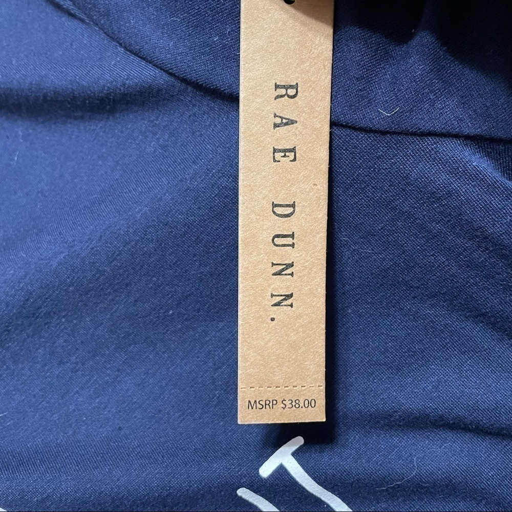 RAE DUNN Graphic T-Shirt Miss Independent Navy Blue Cotton Blend Relaxed Top Med - Picture 11 of 11